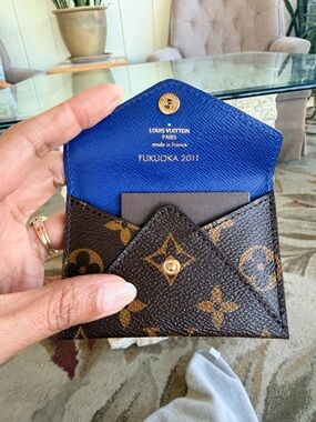 🆕 Louis Vuitton Fukuoka 2011 Card Case Mono/Blue💝💝💝